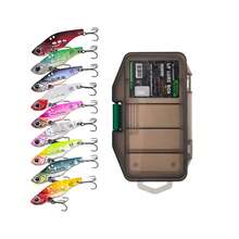 Mồi câu kim loại dạng mảnh, ném xa, có 3 lưỡi câu, dùng cho cá Mandarin nước mặn và nước ngọt. - Nhiều màu - Xem 3