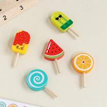 Ice Cream Set, Can Be Matched With Digital Cards And Popsicle Sticks, Fun Game To Exercise Classification And Fine Motor Skills, Educational And Entertaining - 彩色 - 查看 2