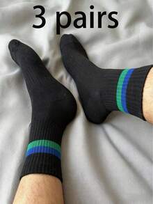 Calcetines de bádminton, de tela de toalla gruesa, absorbentes del sudor y resistentes a los olores, transpirables hasta el tobillo, calcetines deportivos profesionales, antideslizantes, para adolescentes - Multicolor - Ver 10