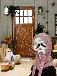 经典恐怖电影《惊声尖叫》面具，恐怖全脸面具，成人万圣节化装舞会恶作剧服装配饰 - 彩色 - 查看 4