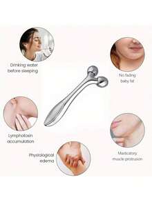 3D Face Lift Roller Massager, 360 Degree Rotating Roller Massager Y-Shape Face Lift Massager, Massage Roller, Beauty, Facial Massage Tool, Handheld Massager, Ergonomic Design, Lightweight Massager, Durable Material, Massage Device, Beauty Roller, Spa At Home, Beauty Lovers-Halloween,Christmas,Fall,Winter, Supplies, - 1PCS(金) - 查看 6