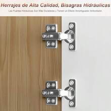 Alacena Gabinete para Cocina 2 Puertas Mueble Superior de Cocina con Repisa Flotante Blanco 60 * 30 * 80cm Beige - Beis - Ver 6