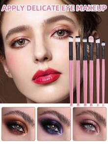 46pcs Professional Makeup Brush Set Includes 25pcs Makeup Brushes (Foundation Brush, Powder Brush, Blush Brush, Highlighter Brush, Eyeshadow Brush, Eyeliner Brush, Contour Brush, Detailed Brushes), 3pcs Beauty Sponges, 3pcs Sponges, 6pcs Makeup Powder Puffs, 6pcs Makeup Sponges, 1pc Makeup Brush Cleaning Bowl, 1pc Waterproof Cosmetic Bag, 1pc Eyelash Curler,Brush Set,Makeup Brush Kit,Make Up Brush Set,Make Up Set Complete,Makeup Brush Set,Complete Makeup Kit,Brush Kit,Brushes Makeup Set,Makeup Set,Set,Giveaways,Professional Makeup Brushes,Complete Makeup Set - Màu Hồng baby - Xem 7
