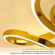 Modern LED Ceiling Light / Chandelier For Hallway, Living Room, Bedroom And Kitchen - 金色 - 查看 8