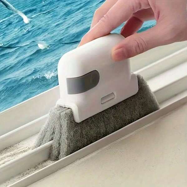 1pc Multi-Functional Window And Door Track Cleaning Brush, Handheld Crevice Brush, Window Groove Cleaning Brush, Suitable For Cleaning Window Track Crevices, Dust, And Hard-To-Reach Corners, Household Glass Cleaning Brush,Window Cleaning Tool