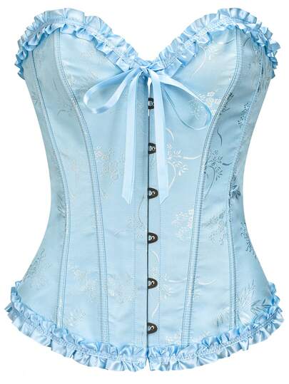 Women Jacquard Lace-Up Back Tube Top Shapewear, Corset Tops For New Year Party, Valentine's Day, Holiday, Graduation Summer