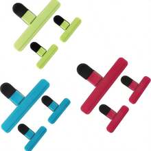 6/9pcs Random Color T-Shaped Food Sealing Clips, Suitable For Sealing Potato Chips, Snacks, Kitchen Recipes, Office Documents, Sheet Music. With Leak-Proof And Moisture-Proof Functions. The T-Shaped Plastic Bag Sealing Clips Can Help Maintain Food Freshness. - Multicolor - View 13