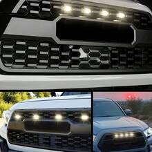 4PCS Car Front LED Grille Light For Tacoma 2016-2019 TRD PRO Amber White Grill Light Eagle Eye Lamp Off Road Trunk SUV - A - View 4