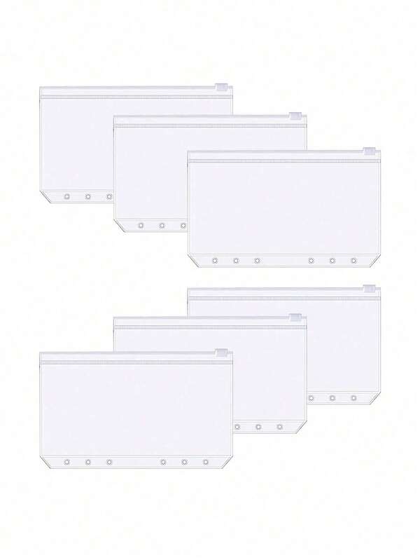 1 قطعة، أكياس سحاب بمقاسات A6 و A5 و A7، أوراق تعبئة لدفتر ملاحظات فضفاض