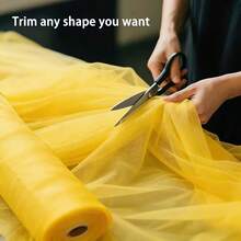 1pc 393 Inch Yellow Sheer Voile Curtain Fabric, Long Solid Color Sheer Curtain, Multipurpose Party Backdrop, Suitable For Wedding Arch, Home Decor, Wedding Arch Backdrop, Baby Shower Decor, Purple Arch Fabric, Home Decor, Birthday Wedding Party - View 8