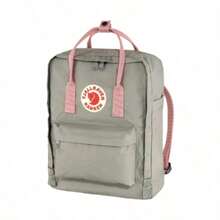 Unisex Backpack, Waterproof Outdoor Backpack, Spacious School Backpack For Everyday Use, Leisure And School - 霧灰粉帶 - 查看 2