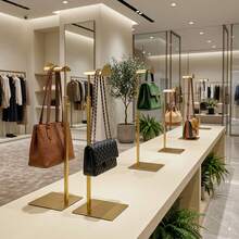 Gantungan Tas Batang Dalam Bulat yang Dapat Ditarik dari Baja Tahan Karat, Rak Gantung yang Dapat Diatur Ketinggiannya. Cocok untuk Menggantung Tas, Perhiasan, dan Penyimpanan Aksesoris, Berlaku untuk Butik, Lounge, Meja Rias, dan Pusat Perbelanjaan. Tersedia dalam Warna Emas/Perak. - 1PC - View 5