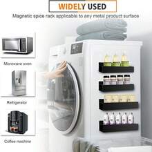 1/2 Magnetic Kitchen Storage Rack, No Punching Washing Machine Coffee Machine Storage Rack, Rust Proof Storage Basket, Sturdy And Durable, Preferred For Home Decoration, Suitable For Organizing Kitchens, Bathrooms, Washing Machines, Refrigerators, Reducing Clutter And Maximizing Vertical Space - Multicolor - View 11