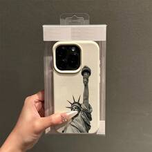 Funda para teléfono - 1 unidad de funda suave con textura de lichi y diseño de la Estatua de la Libertad para iPhone 17 16 15 14 13 12 11 Pro Max MINI AIR 14 15 16 Plus XS XR X 8 7 SE 2020, teléfonos móviles, bolsos, accesorios para móviles, fundas para teléfonos, decoración de interiores, accesorios, fundas transparentes para teléfonos, verano, correas para teléfonos, fundas para teléfonos de hombre, fundas negras para teléfonos, fundas rosas para teléfonos, funda para móvil para hombre, funda para móvil para mujer, protección para teléfonos móviles, accesorios de playa, artículos de fresa, fundas protectoras para teléfonos. - Estilo (1 pieza) - Ver 3