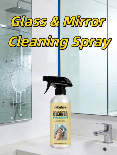 jakehoe Multi-Purpose Mirror Cleaning Spray, Effectively Removes Stubborn Stains, Designed For Instant Penetration And Fast Decomposition Of Grease And Dirt. (Suitable As A Holiday Gift)