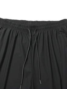 Pantalones casuales ligeros para hombre de talla grande, adecuados para correr, hacer ejercicio, ciclismo, color negro, primavera - Negro - Ver 7