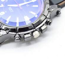Reloj Deportivo para Hombre con Cronógrafo Analógico | Diseño Moderno Elegante | Correa de Silicona Bicolor | Estilo Ejecutivo y Casual | Resistente al Agua para Uso Diario y Oficina - ,Azul - Ver 5