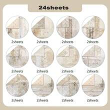 24 piezas de papel decorativo con estampado por ambos lados de 6x6 pulgadas, adecuado para álbumes de fotos hechos a mano, elaboración de tarjetas, scrapbooking, diarios de balas, collages, tarjetas de felicitación y manualidades - Multicolor - Ver 15