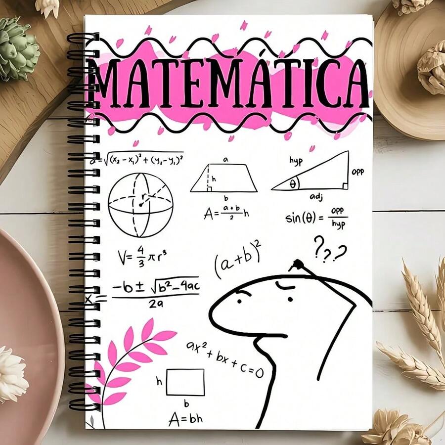 Math Spiral Notebook - College Ruled Journal With Math Equations ...