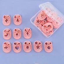 10pcs Mini Polymer Clay Cutters, Petal Clay Cutters Suitable For Making Earrings, 10 Styles Flower Leaf Butterfly Heart Shaped Clay Molds DIY Jewelry Tools - C - View 8