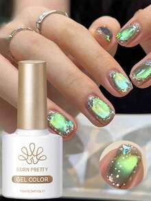BORN PRETTY 10ml 绿色猫咪磁性星光竹子持久美甲沙龙家用DIY春日氛围 - 彩色 - 查看 1
