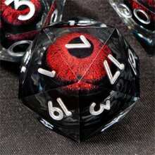1pc Rotating D20 Eyeball Polyhedral Dice, Transparent Resin Handmade Dice For Role-Playing Games, Board Games, MTG, Pathfinder, RPG, Party Gifts And Decorations - Multicolor - View 6