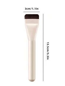 2pcs Brand New Ultra-Thin Straight Flat Top Foundation/Mask Brushes, Essential Tools For Makeup Artists, Invisible And Seamless, Travel-Friendly Ultra-Thin Foundation Brush Lightweight Face Contour Brush Flat Mask Brush Blending Foundation Cream Makeup Brush, Silver Foundation Brush, Makeup Brush Foundation Makeup Tools Flat Foundation Brush Liquid Foundation Brush,Foundation Brush,Concealer Brush,Blush Brush,Contour Brush,Blush Brush,Bronzer Brush,Powder Brush,Foundation Brush,Blush Brush,Giveaways - 彩色 - 查看 7