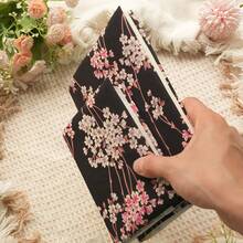 Bìa sổ in hình hoa anh đào, cỡ A5/A6, bìa sổ điều chỉnh được cho nhật ký. - Bộ - Xem 10