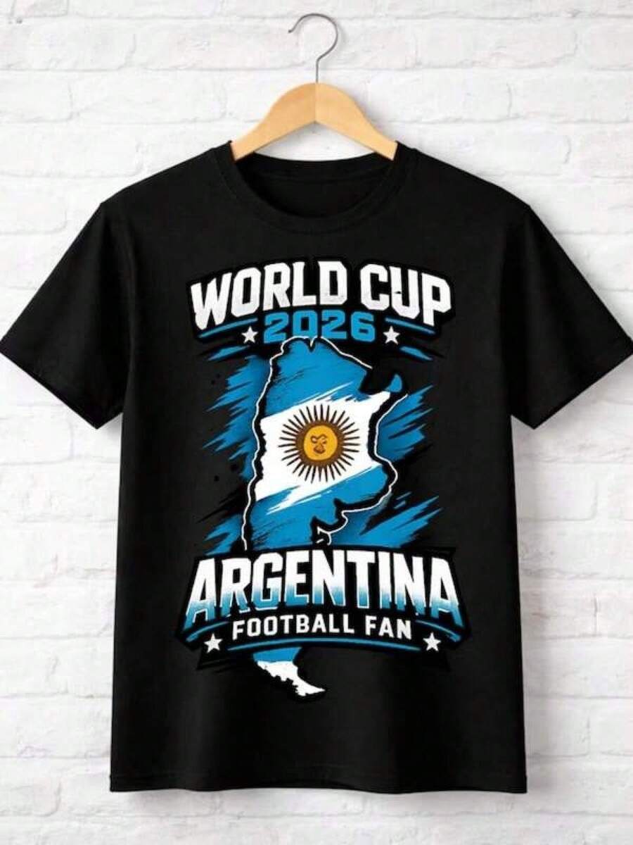 2026 World Cup Graphic Tees, Men's & Women's Argentina FootballJersey Number 10 - Retro Soccer Shirt WithArgentina Flag Design, Soccer Jersey, Teen Summer Clothes, Shirts For Adults & Kids, Family Matching Outfit, Comfort Fit CrewNeck T-Shirt For Training, Fan Apparel & Casual Wear (Machine Washable) - UnisexFor All-Season Use, Adult And Children's Sizes - 黑色13 - 查看 1