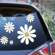 Juego de pegatinas para coche con estampado de margaritas, pegatinas pequeñas de margaritas para coche muy populares actualmente, adecuadas para uso familiar cálido, preferidas por las mujeres! - A - Ver 1