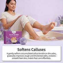Ximonth Set De Bolas De Sal De Baño Con Lavanda, Para Pies, Refresca Los Pies, Reduce Olores, Alivia Tensión Muscular, Hidrata Intensamente, Textura Suave, Uso Cómodo, Para Cuidado Diario - Lavanda - Ver 4