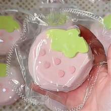 1pc 2026 New Strawberry Layered Cake, Silicone, Thick Squishable, Student Gift, Bestseller, Original Design, Perfect For Birthday, Holiday, Gamer Gift - Multicolor - View 2