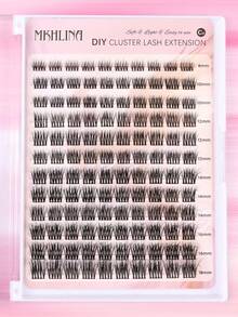 At Home DIY Lash Extensions, 8-18mm Mix Length Cc Curl Wispy Cluster Lashes, Soft Reusable Individual False Eyelashes For Natural/Fluffy Eye Makeup - CC - View 15
