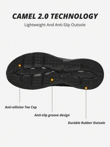 CAMEL CROWN Men's Casual Sports Shoes, Spring Shock Absorption, Lightweight And Comfortable, Suitable For Travel And Leisure Wear - Black - View 6