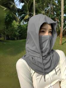 1 Piece / 2 Pieces Set Summer Sunshade Face Mask That Covers The Face And Neck, Providing All-Round Protection. Lightweight, Silky, Breathable, Cool-Feeling, Complete Face Mask. - Multicolor - View 10