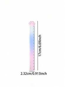 Thước nhựa hình bàn chân mèo, kiểu hoạt hình, ngẫu nhiên, 1 chiếc - A - Xem 2