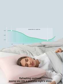 1/2 buah Sarung Bantal Warna Pink Polos yang Sejuk (Tanpa Isian), Terbuat dari Serat Poliester, Nyaman dan Bernapas, Cocok untuk Musim Panas, Digunakan di Kamar Tidur, Wajib Dimiliki untuk Kamar Tidur Musim Semi dan Musim Panas. - Berwarna merah muda - View 4