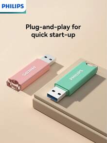 Philips 2.0 USB 隨身碟，可愛馬卡龍配色設計，高速 2.0 數據傳輸，提供 8GB/16GB/32GB/64GB 容量選擇。即插即用，廣泛兼容，適用於辦公、學習與車用。 - 查看 7