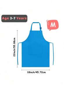 1pc Child Apron With 2 Pockets ,Simple And Stylish Apron,Adjustable Chef Art Apron For Boys And Girls ,Kids Painting Aprons, For Cooking Baking Painting Crafting Grilling Activity - Multicolor - View 30