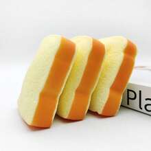 1个减压玩具 - 逼真面包模型慢回弹毛绒玩具，恶搞礼物（吐司造型） - 彩色 - 查看 5