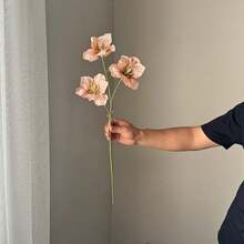 Hoa tulip 3D 3 đầu bằng lụa, hoa nhân tạo dùng làm phụ kiện chụp ảnh cưới. - Nhiều màu - Xem 10