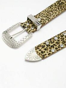 1条豹纹水钻朋克嘻哈街头风女式腰带 - A - 查看 5
