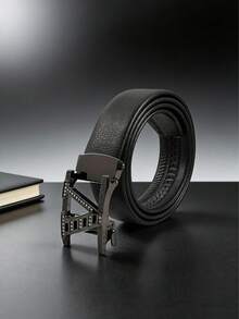 1 chiếc thắt lưng da nam mới, khóa tự động, thắt lưng công sở thường ngày cho người trẻ và trung niên, thắt lưng đa năng. - Nhiều màu - Xem 6