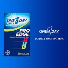 ONE A DAY Men's Pro Edge Multivitamin, Supplement With Vitamin A,C,D, E And Zinc For Magnesium, 50 Count - mặc định - Xem 6