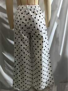 New Women's Polyester Printed Pants With Pockets, Suitable For Holiday, Home, Daily Wear, Spring, Summer, Autumn, Winter White - White - View 4