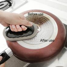 Miếng cọ rửa bằng bọt biển mạ vàng có tay cầm bằng nhựa, bàn chải vệ sinh nhà bếp đa năng, dụng cụ cọ nồi có thể tái sử dụng. - Nhiều kiểu dáng - Xem 5