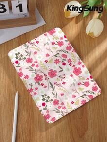 Kingsung 花卉植物图案平板电脑保护套，适用于 iPad Air 8(M4) 2026 (11 英寸)、Air 8(M4) 2026 (13 英寸)、9.7/10.2/10.5/10.9/12.9/Pro 11、第十代、Galaxy Tab S6 Lite 10.4、Kindle Paperwhite 第十二代 2024、Kindle 第十一代 2022，柔软防震，智能支架/自动唤醒/睡眠功能 - 彩色 - 查看 3