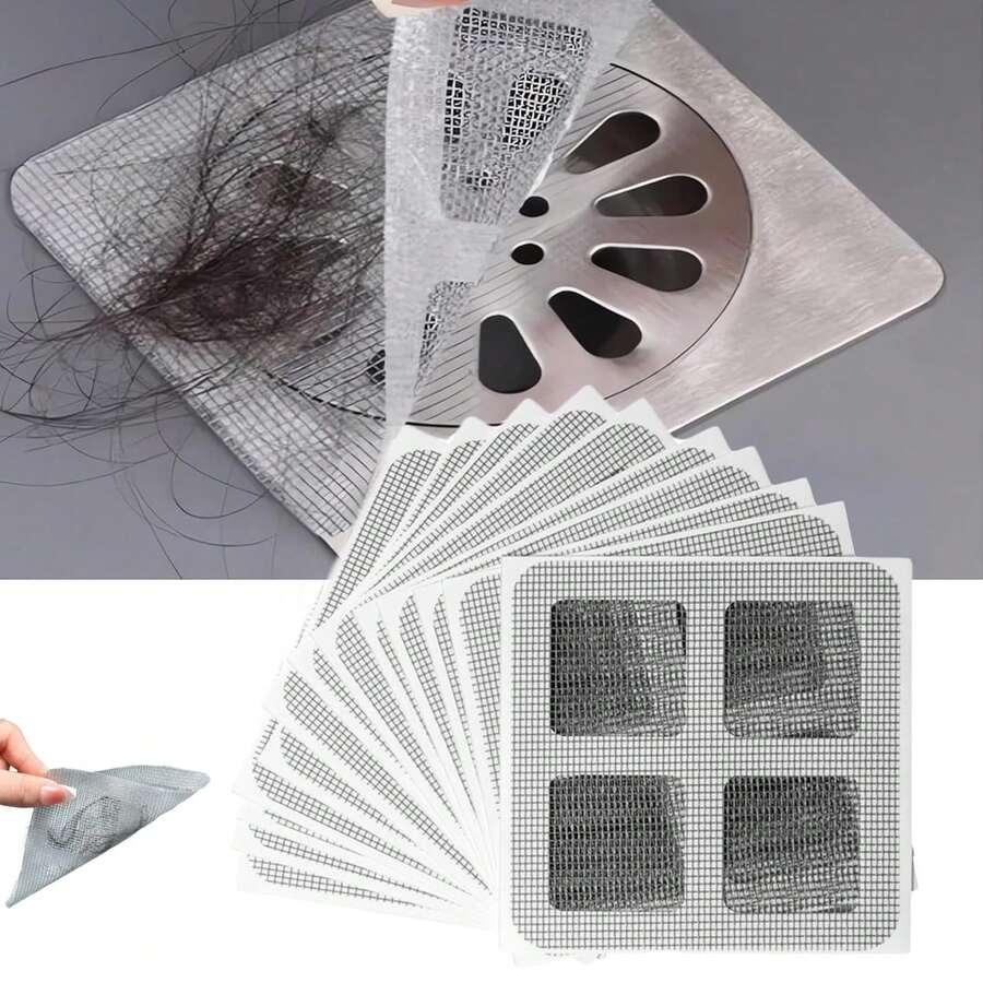 50/30/10 pièces Ensemble d'accessoires de salle de bain, filtre d'évier, capteur de cheveux pour évier de cuisine, couvercle de drain de douche, filet de filtration en silicone, prévient les obstructions, convient pour les blocages de cheveux, installation facile - Multicolore - Voir 1