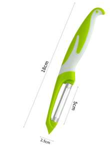 1 pieza Pelador rotativo 3 en 1, cuchilla de acero inoxidable para patata, manzana, verdura, incluye peladores en forma de I y Y, con función de corte en juliana - Multicolor - Ver 13