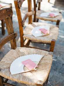 10/5/2pcs Set & 1pc Foldable Paper Hand Fan, Multipurpose Solid Color Folding Fan, Modern Collapsible Fan For Home, Performance Props, Summer - Multicolor - View 3